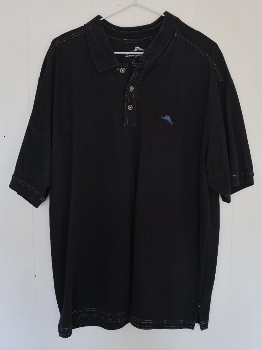💜‎ 2 for $25 💜 Tommy Bahama Black Pima Cotton Polo Shirt (Men’s XL)